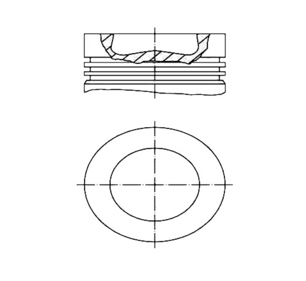 1.04904-9060304017 Piston Ø102.00MM Mercedes OM902/904/906/907 Atego/Axor